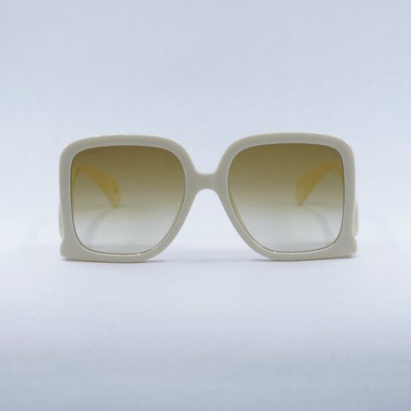 Gucci Gucci GG1326S 002 Sunglasses Ivory Square Frame, Brown Size ONE SIZE - 2 Thumbnail