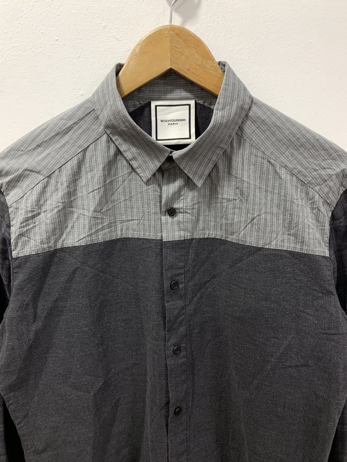 Wooyoungmi WOOYOUNGMI TRI-TONE - COLOR BLOCK BUTTON-UP L/S SHIRT Size US M / EU 48-50 / 2 - 3 Thumbnail