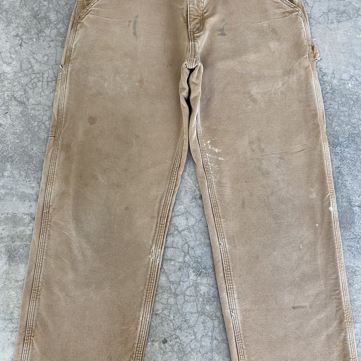 Carhartt Vintage Carhartt Blanket Lined Faded Dirty Carpenter Pants Size US 31 - 9 Thumbnail