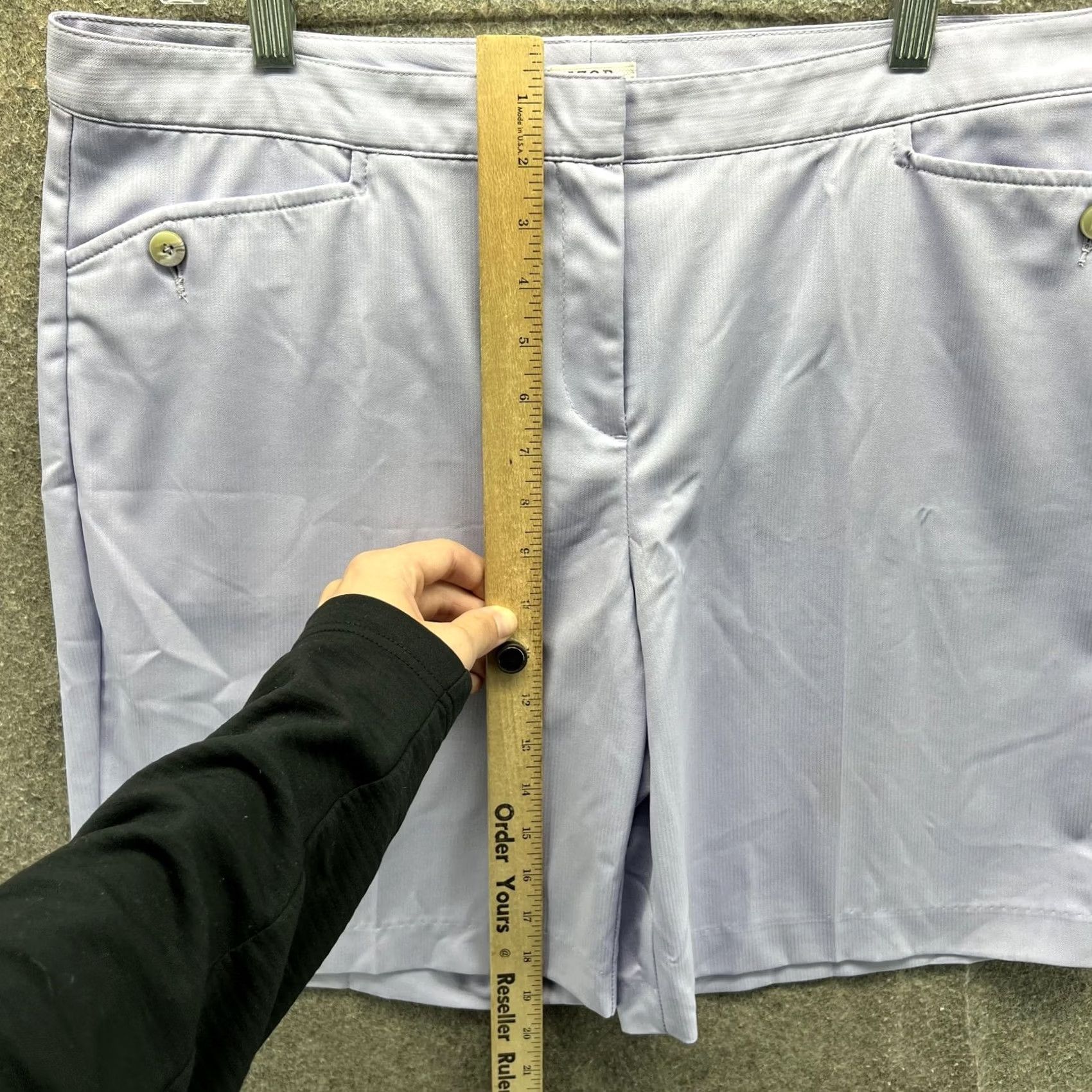 Izod Izod PerformX Shorts Women 14 Purple Stretch Chino Flat Front Casual 9 Inseam Size 36" / US 14 / IT 50 - 7 Thumbnail