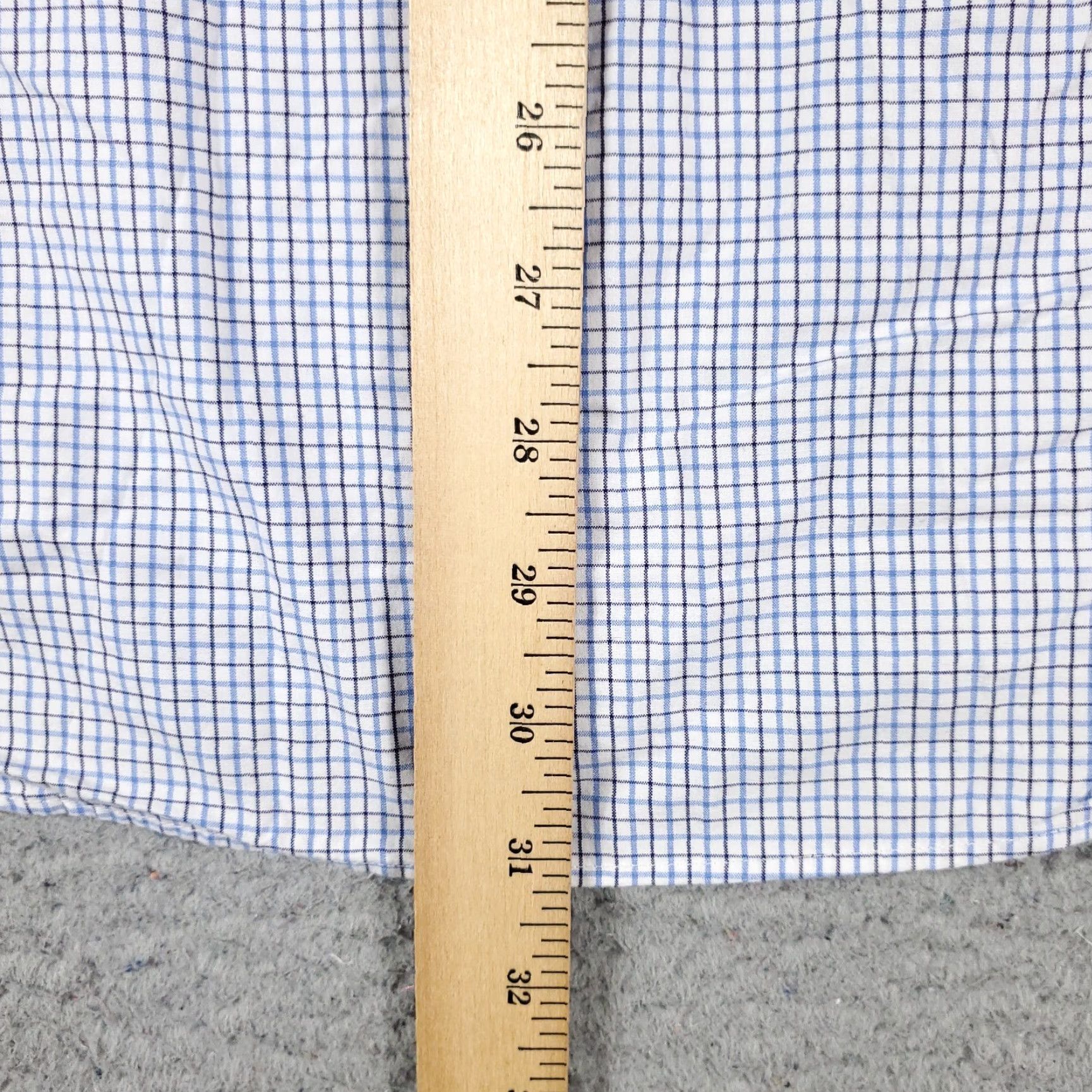 Ralph Lauren Ralph Lauren Dress Shirt Mens 16 Blue Check Long Sleeve Button-Down Size 42R - 4 Thumbnail