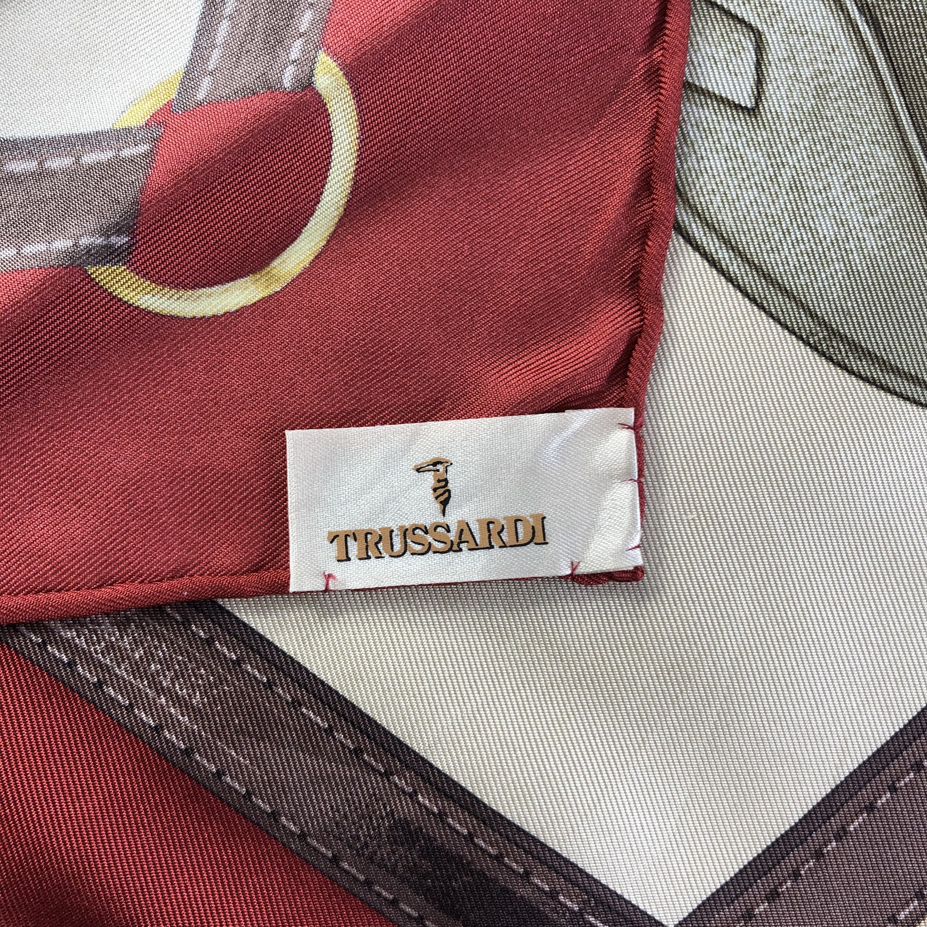Trussardi × Vintage Vintage Trussardi Silk Scarf Size ONE SIZE - 5 Thumbnail