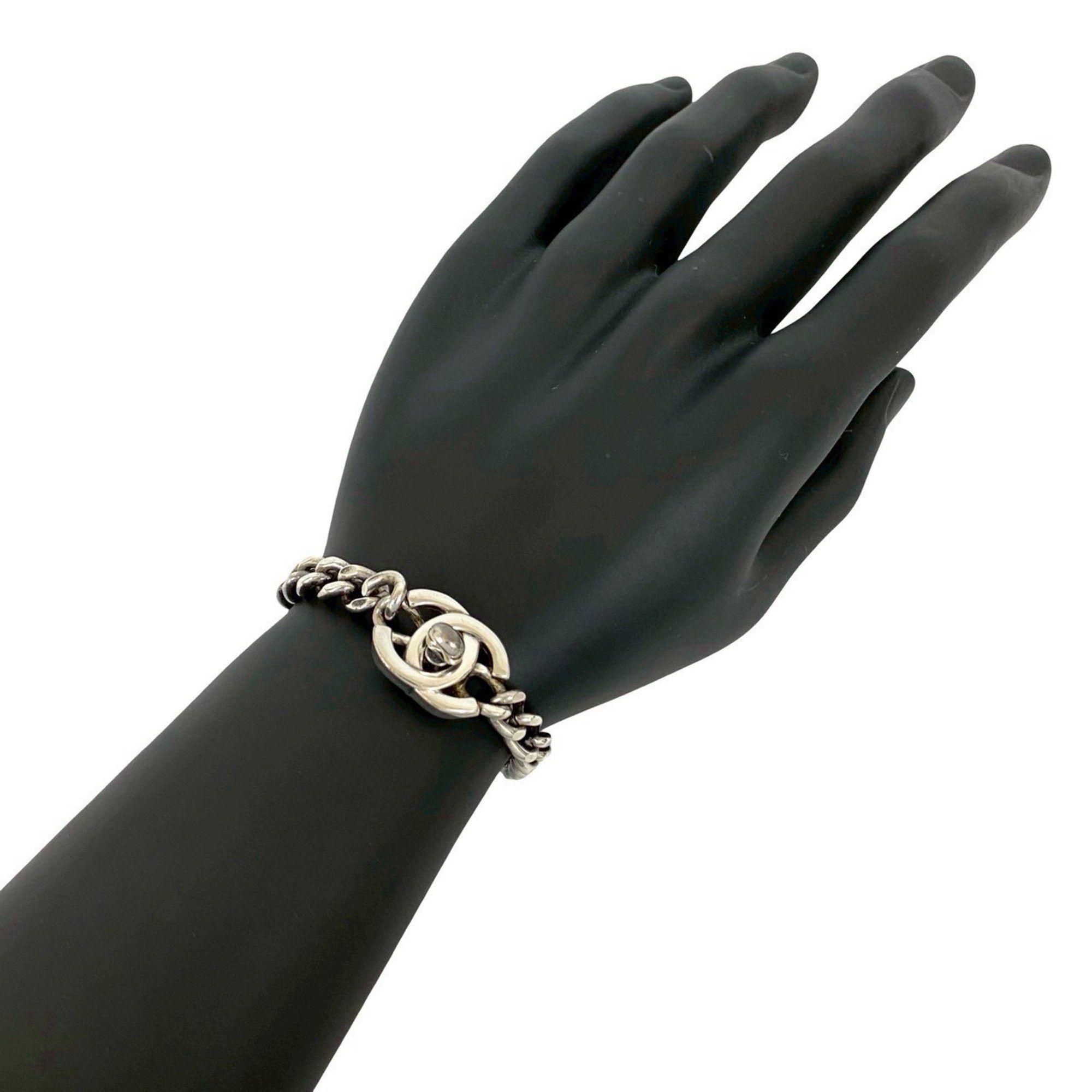 Chanel CHANEL Coco Mark Turnlock Bracelet, Silver-Plated Chain Silver, 68235 Size ONE SIZE - 1 Thumbnail