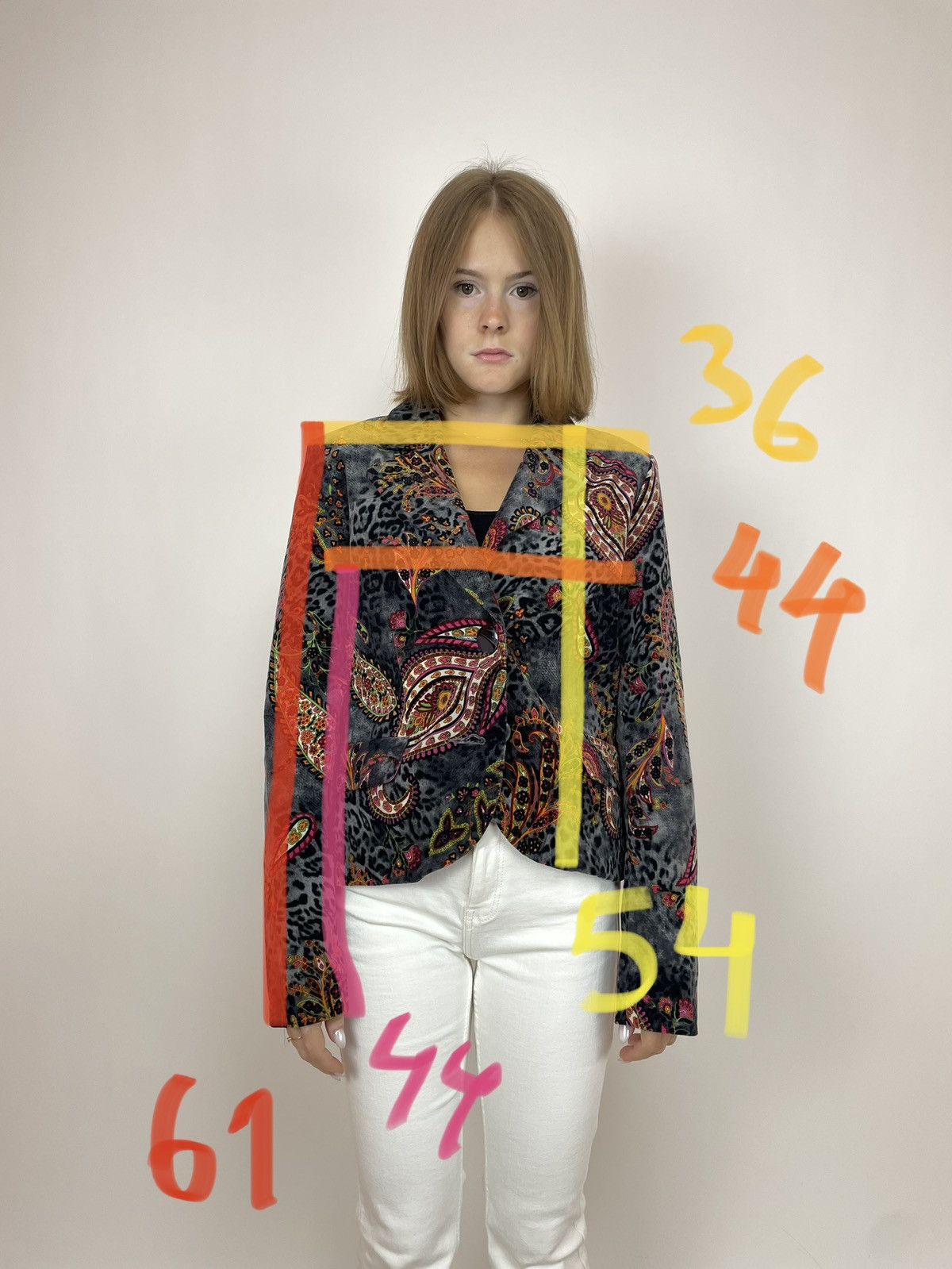 Carlo Colucci × Vintage CARLO COLUCCI Blazer jacket Bohemian cucumber pattern Womens Size XS / US 0-2 / IT 36-38 - 13 Thumbnail