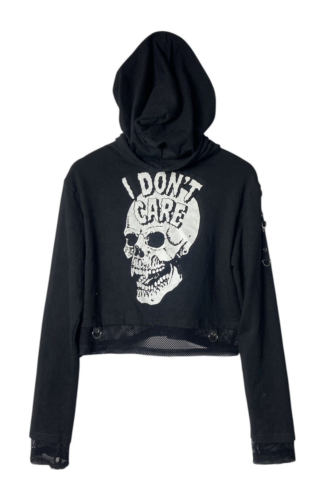 Seditionaries I Dont Care - Unbrand Cropped Gothic Punk Hoodie Size M / US 6-8 / IT 42-44 - 1 Thumbnail