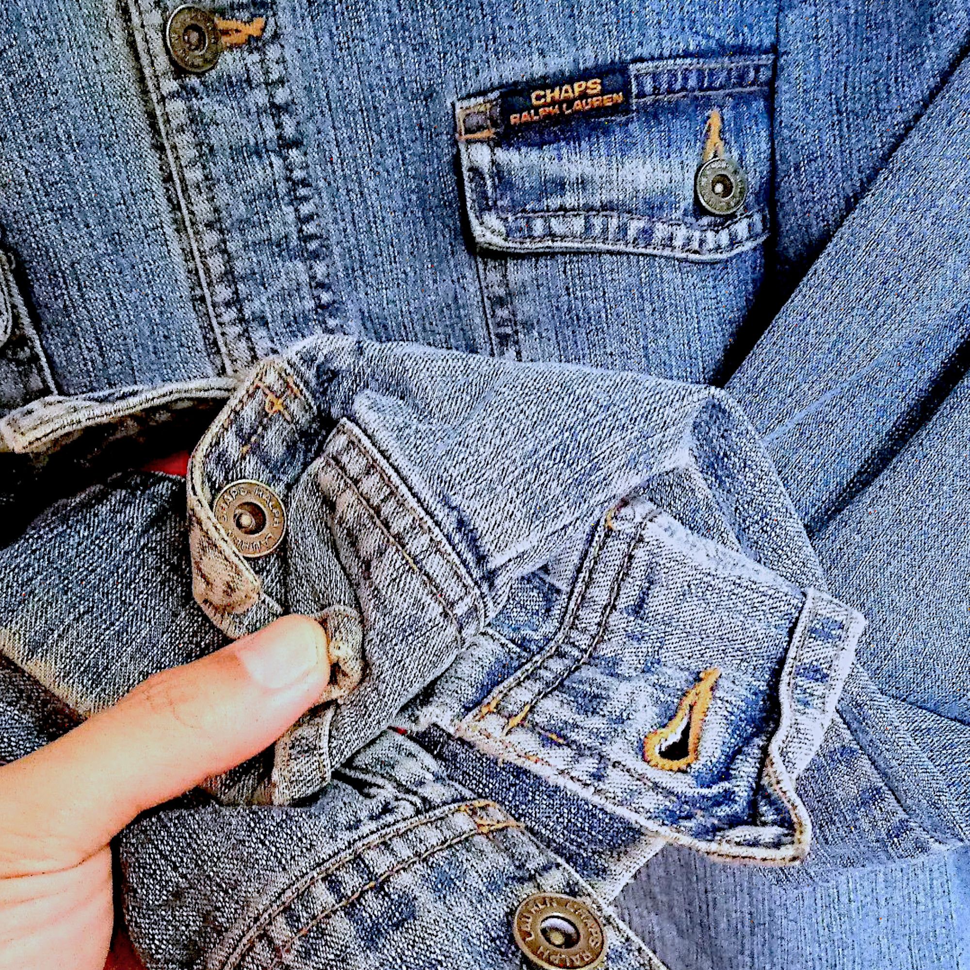 Chaps Ralph Lauren Vintage Polo Ralph Lauren Denim Fleece 90s workwear Size US XL / EU 56 / 4 - 5 Thumbnail