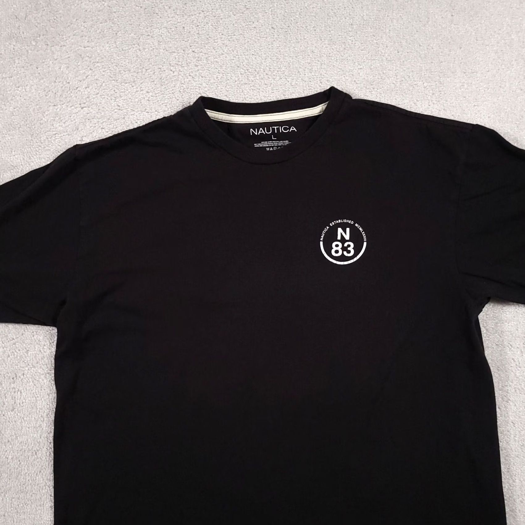 Nautica Nautica Competition Graphic T-Shirt Mens Large Black Sailing Double-Sided Size US L / EU 52-54 / 3 - 3 Thumbnail