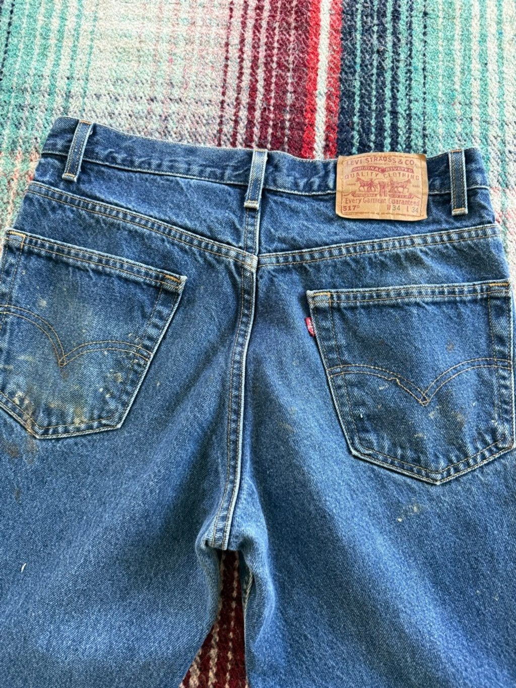 Levi's 00s Distressed Levi’s 517 Bootcut 34x34 Size US 34 / EU 50 - 6 Thumbnail