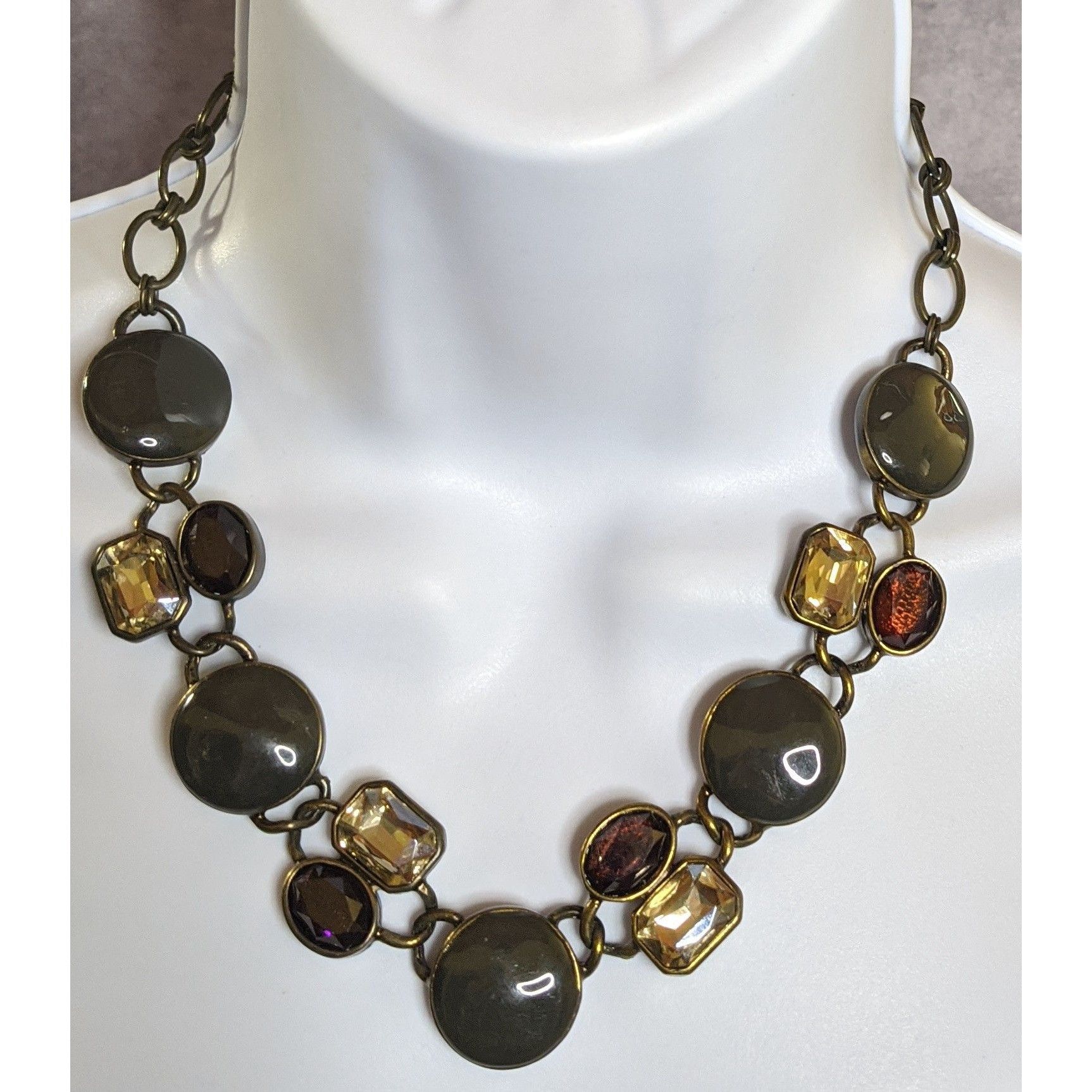Other The Limited Statement Necklace With Earth-Tone Gemstones & A Size ONE SIZE - 4 Thumbnail