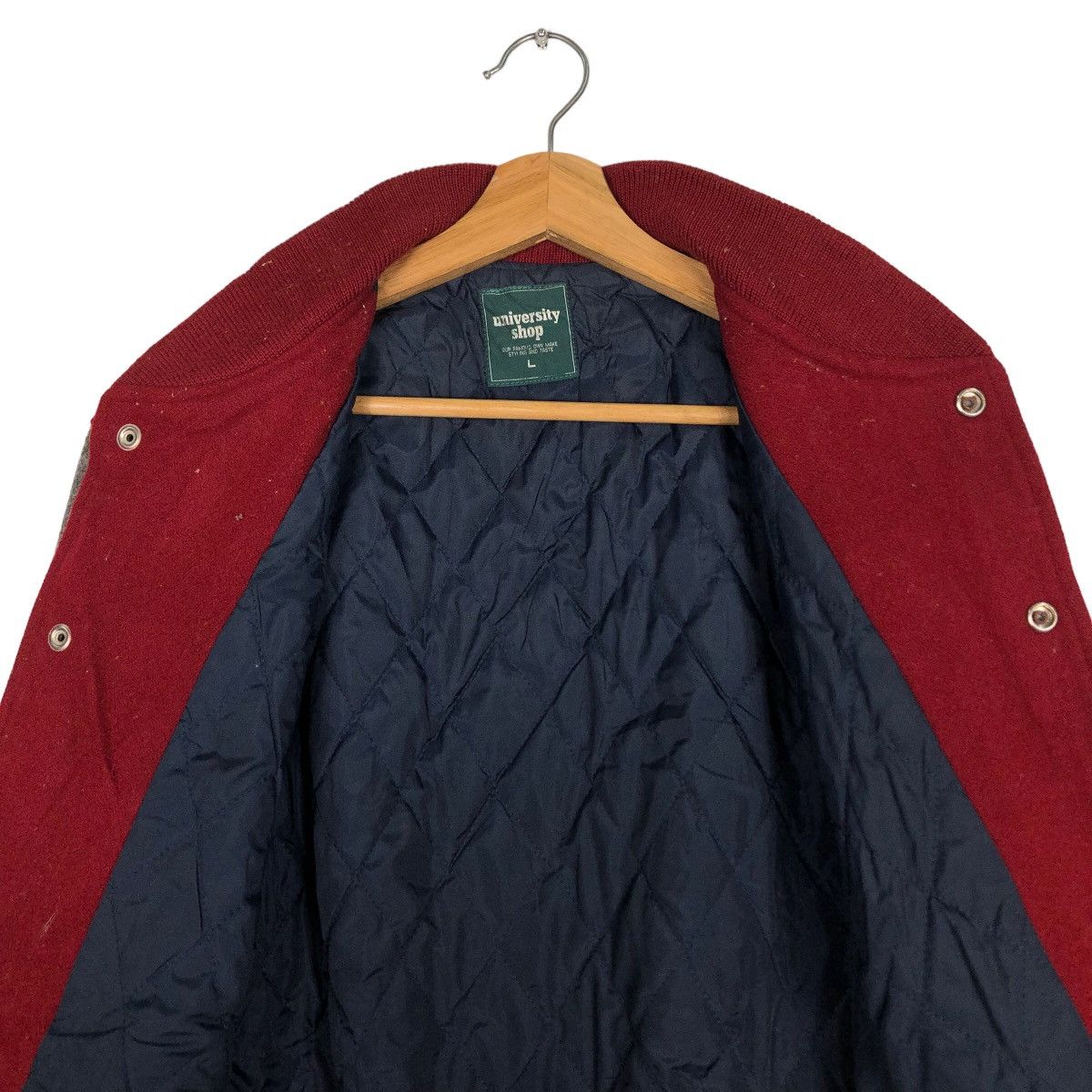 Japanese Brand 🔥Vtg Varsity Jacket Wool University Shop Issey Miyake Size US L / EU 52-54 / 3 - 12 Thumbnail