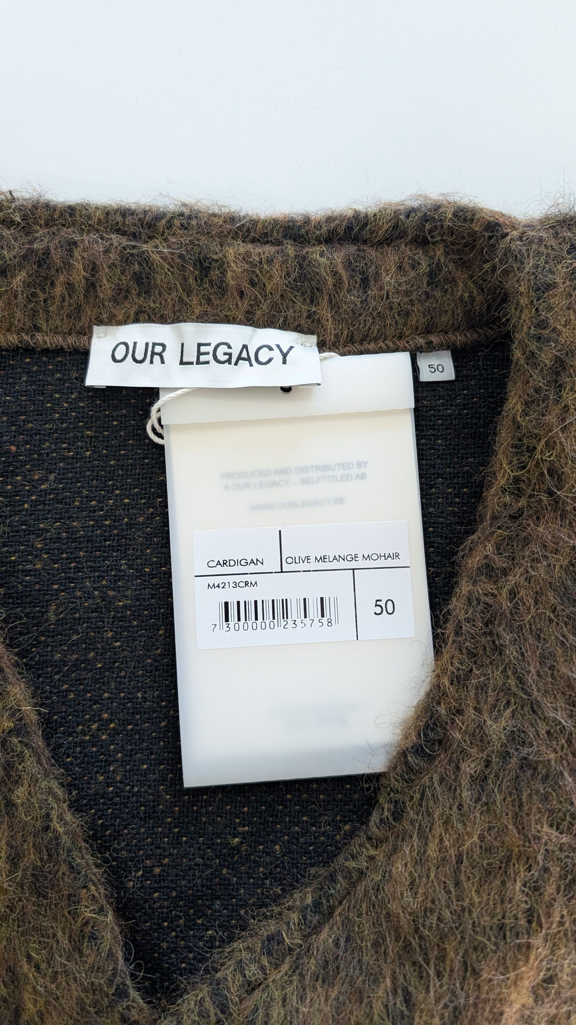 Our Legacy OUR LEGACY Mohair Cardigan Olive Melange Hairy Knit Size 50 Size US L / EU 52-54 / 3 - 9 Thumbnail