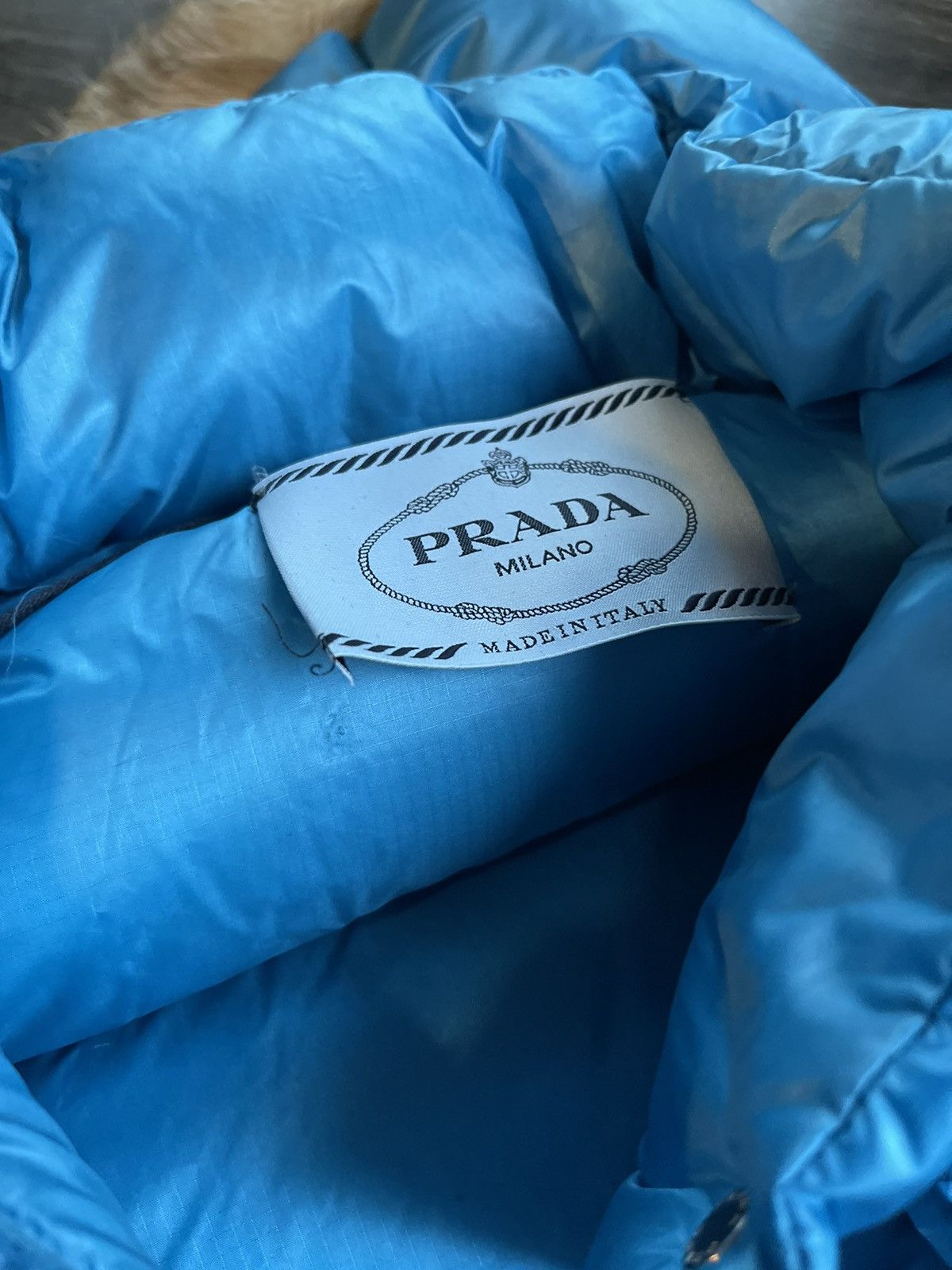 Prada NEW Prada Blue Anice Piumino Feathered Hooded Puffer Jacket Size US XS / EU 42 / 0 - 24 Thumbnail
