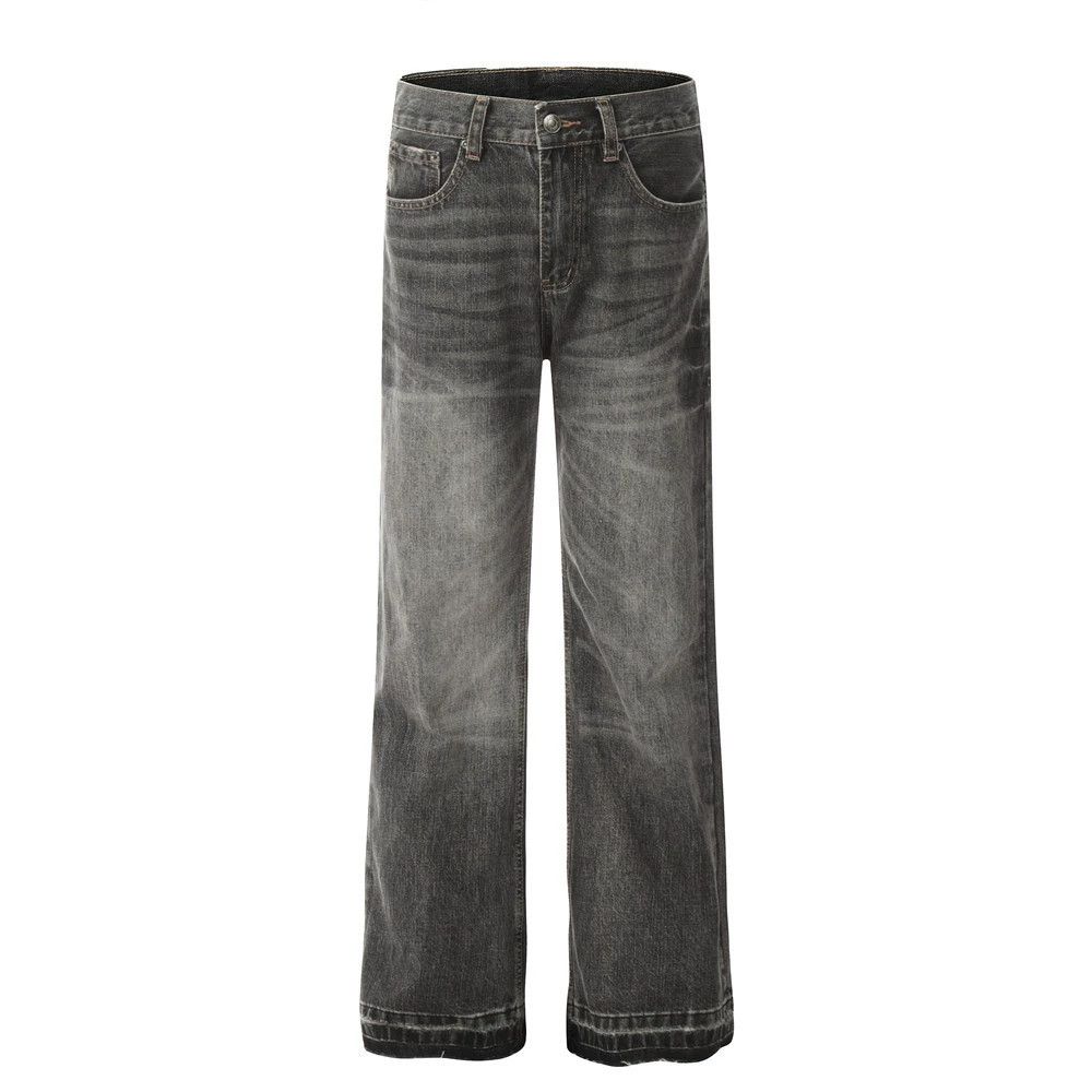 Vintage Men's punk distressed washed raw edge loose straight jeans Size US 32 / EU 48 - 1 Thumbnail