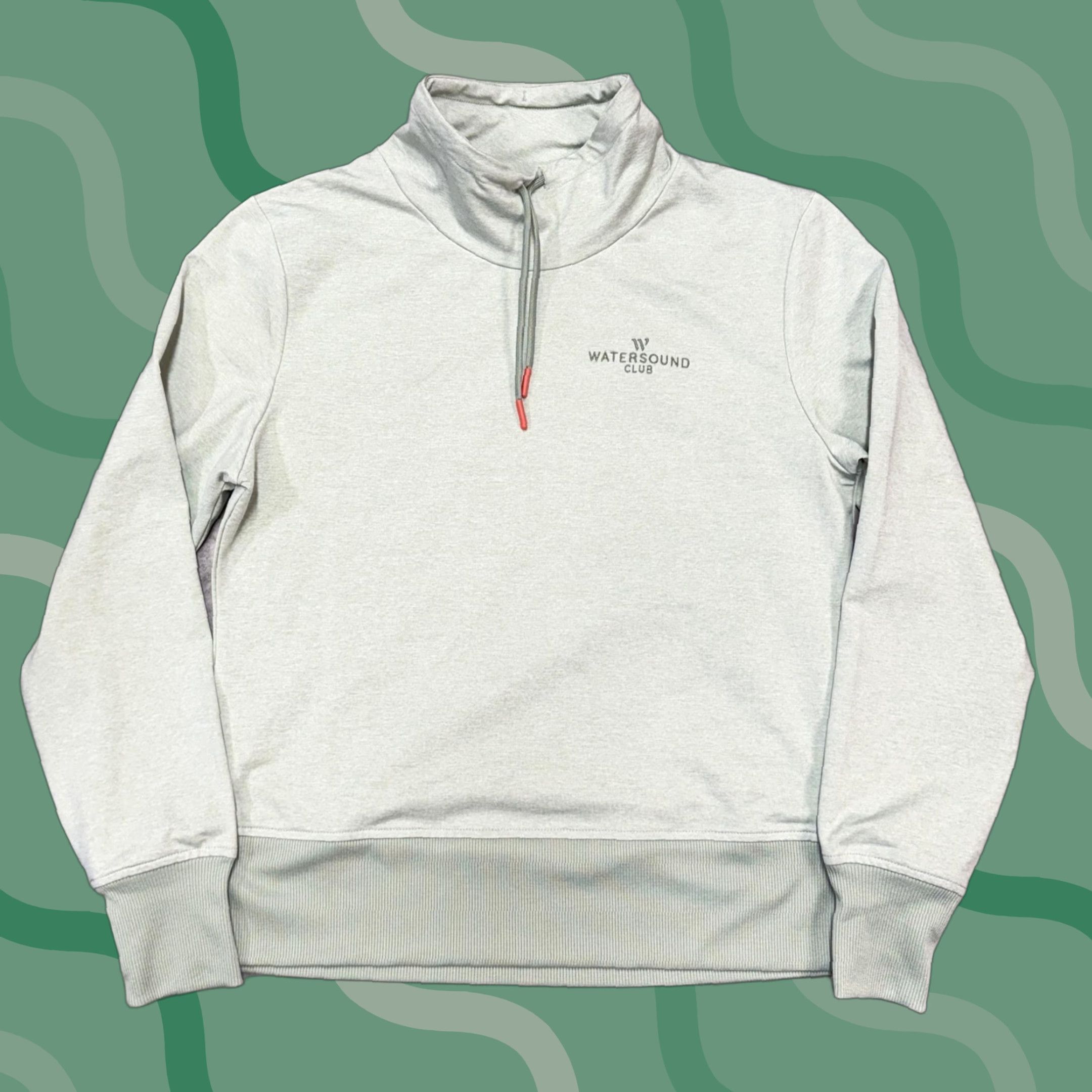 Footjoy FootJoy Watersound Club Sweater Womens S Green Mock Neck Pullover Jersey Logo Solid Golf Pullover Size S / US 4 / IT 40 - 1 Thumbnail