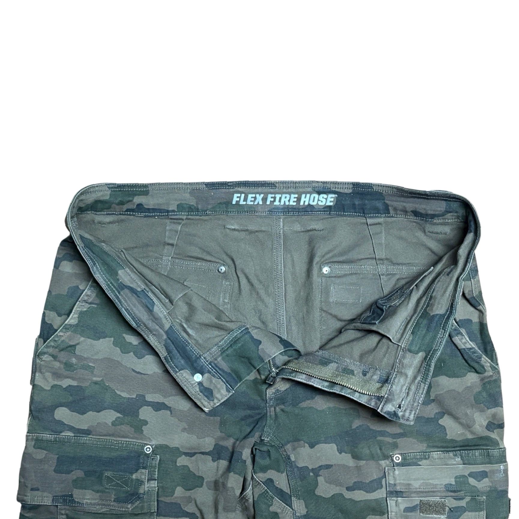 CO Duluth Trading Co Flex Fire Hose Pants Men 38x30 Camo Slim Fit Cargo Workwear Shirtless? Size US 38 / EU 54 - 4 Thumbnail