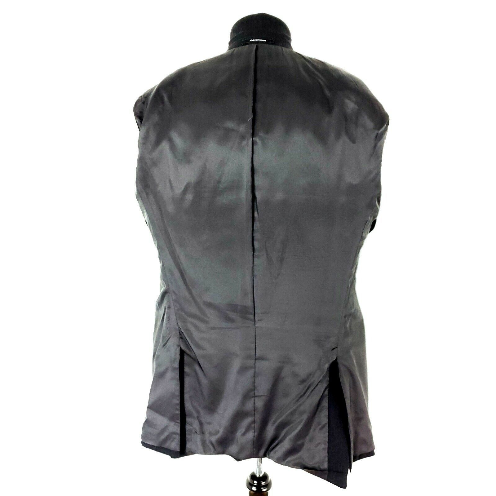 Pronto Uomo Pronto Uomo Wool 2 Button Blazer 42L Charcoal Gray Sport Coa Size ONE SIZE - 11 Thumbnail