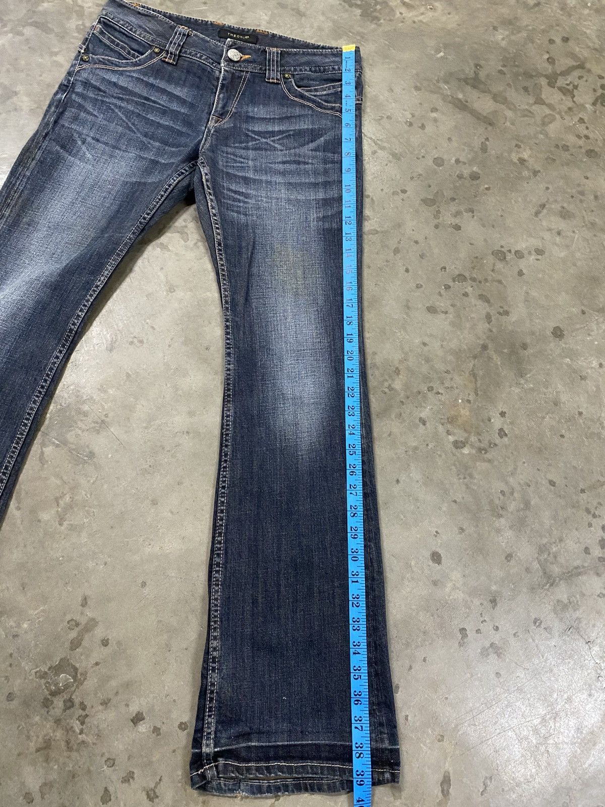 Japanese Brand Flare Jeans Mud Rusty Japan Theoria Stretch Denim @288 Size US 30 / EU 46 - 3 Thumbnail