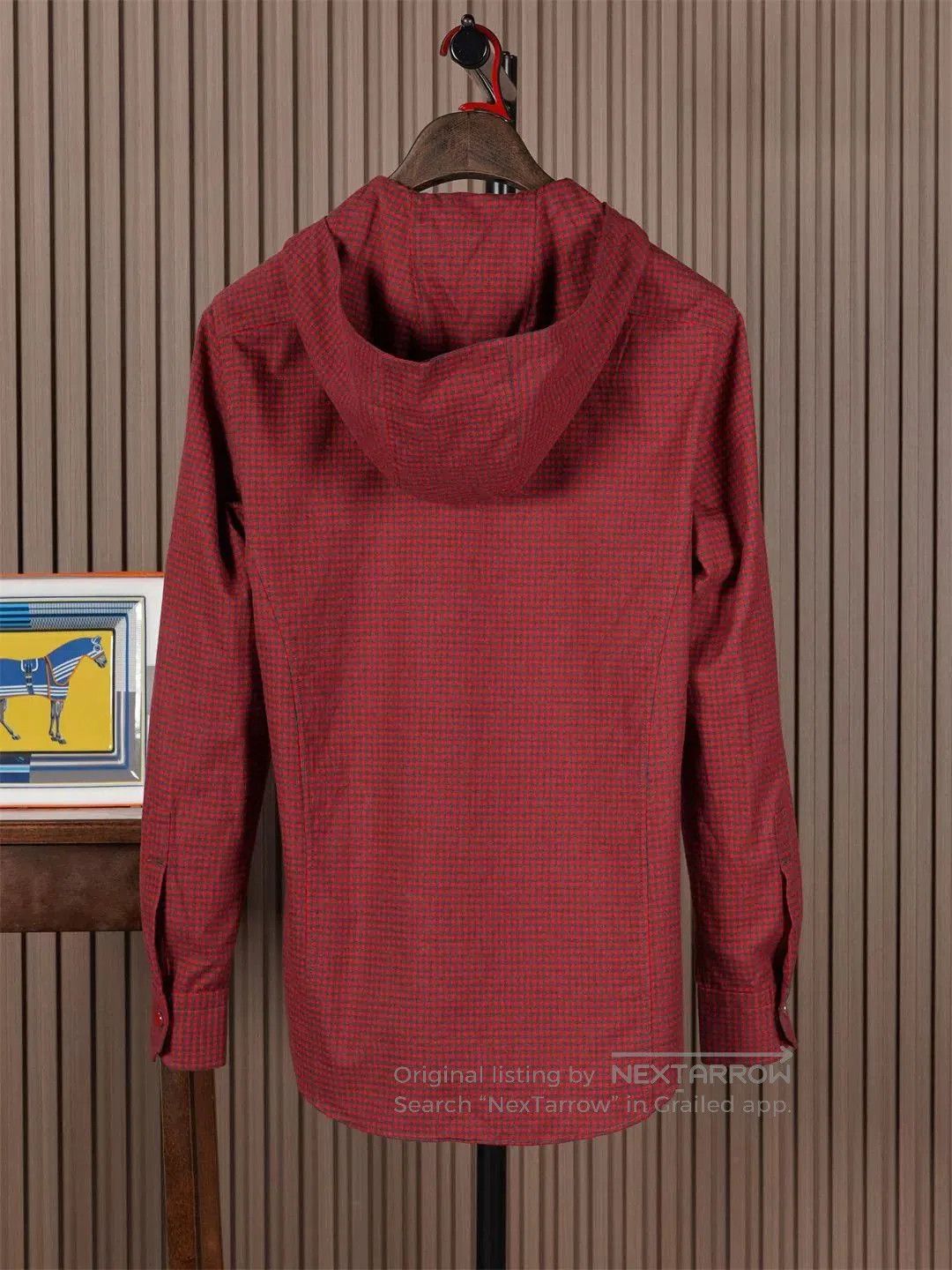 Kiton Kiton Red Flannel Hooded Jacket. Size US M / EU 48-50 / 2 - 2 Thumbnail