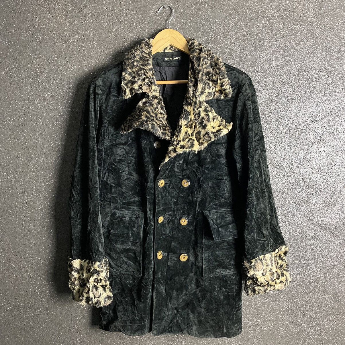 Japanese Brand Up start leopard shearling blazer Size US M / EU 48-50 / 2 - 1 Thumbnail