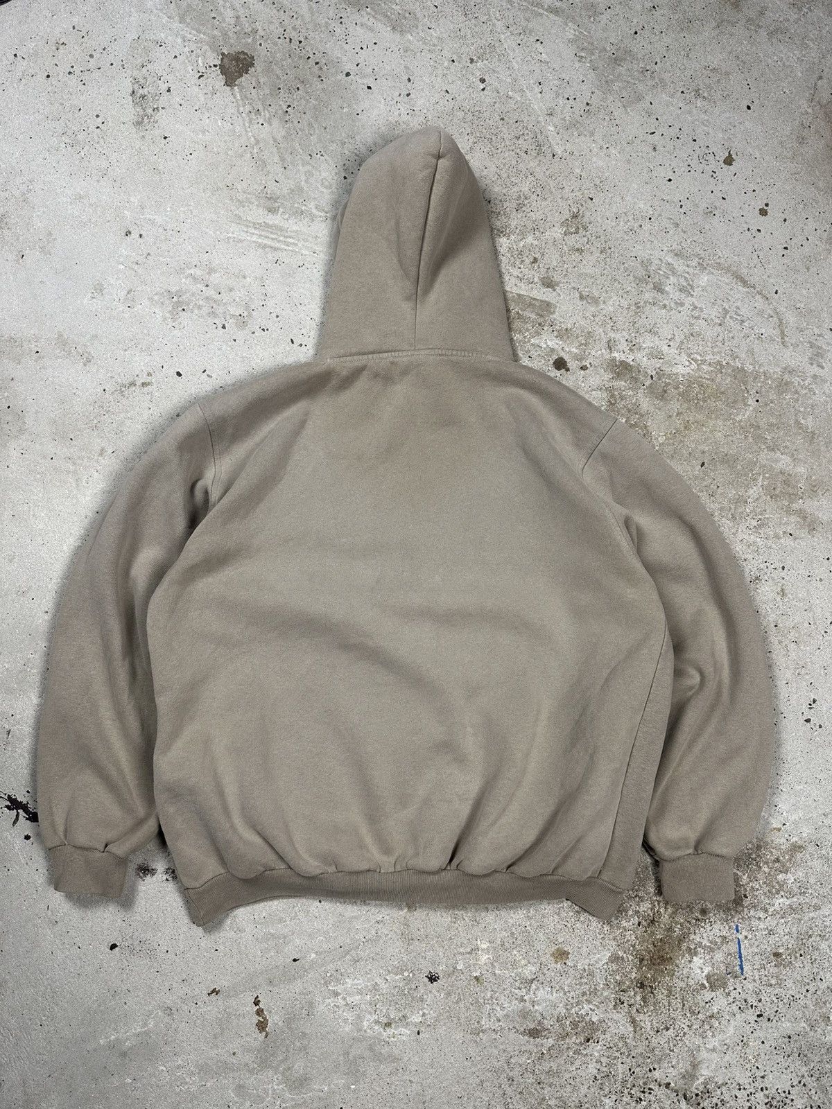 Nike Vintage Y2K Nike Beige Boxy Fit Hoodie Swoosh Print Size US M / EU 48-50 / 2 - 2 Thumbnail