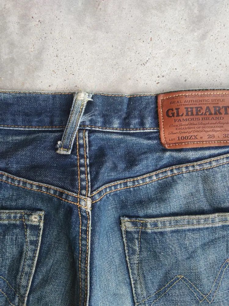 Japanese Brand Vintage GLHEART x BIG JOHN Selvedge Distressed Jeans Size US 29 - 4 Thumbnail