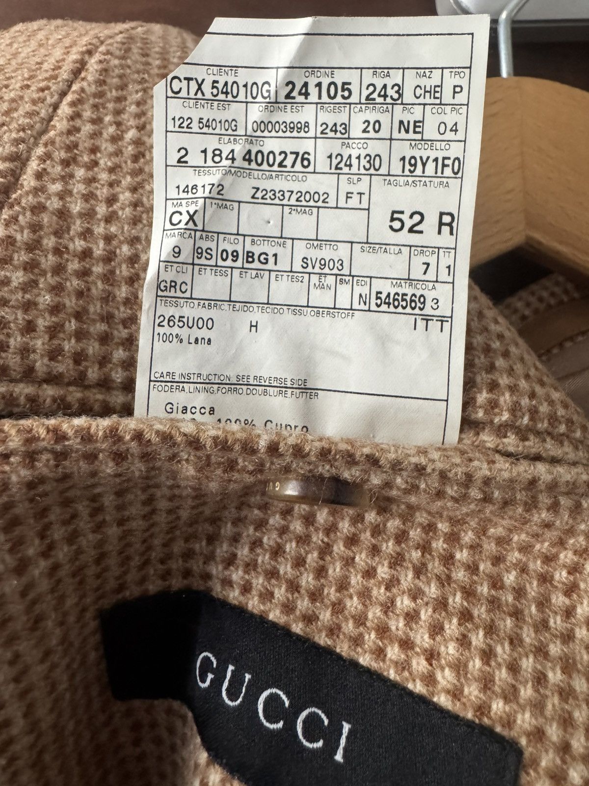 Gucci Rare Gucci Tom Ford Beige Wool Jacket Size 50R - 7 Thumbnail
