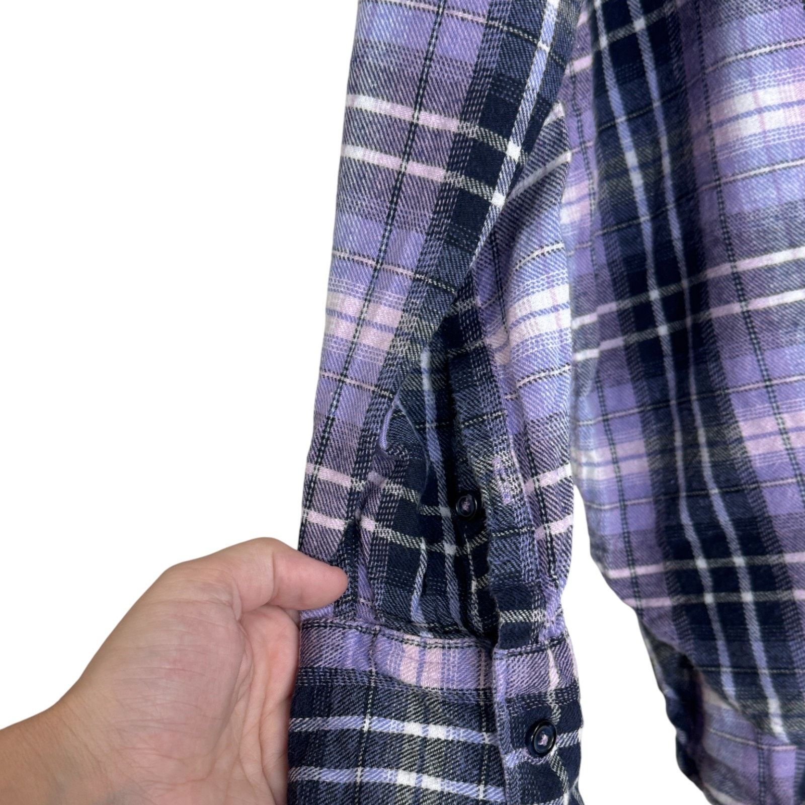 Other Woolrich Plaid Flannel Shirt XXL Purple Black Long Sleeve Size XXL / US 16-18 / IT 52-54 - 3 Thumbnail