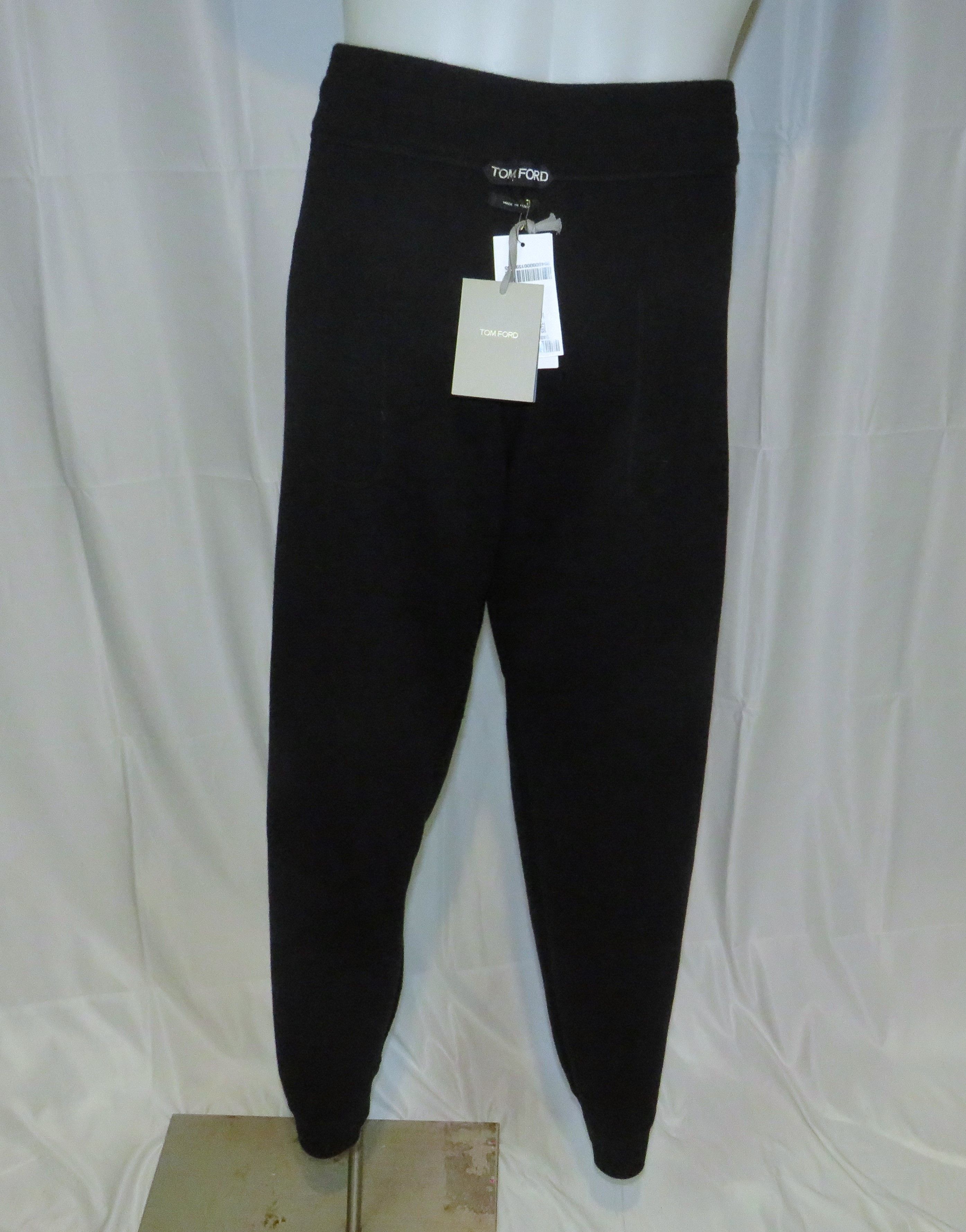 Tom Ford Black Cashmere Blend Joggers Cuffed Sweat Pant 54 NWT $3000 Size US 38 / EU 54 - 9 Thumbnail