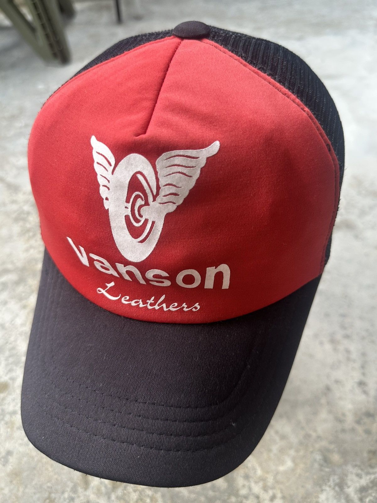 Vanson Leathers Vintage Vanson Leather ™️ OG Logo Mesh Trucker Hat Size ONE SIZE - 3 Thumbnail