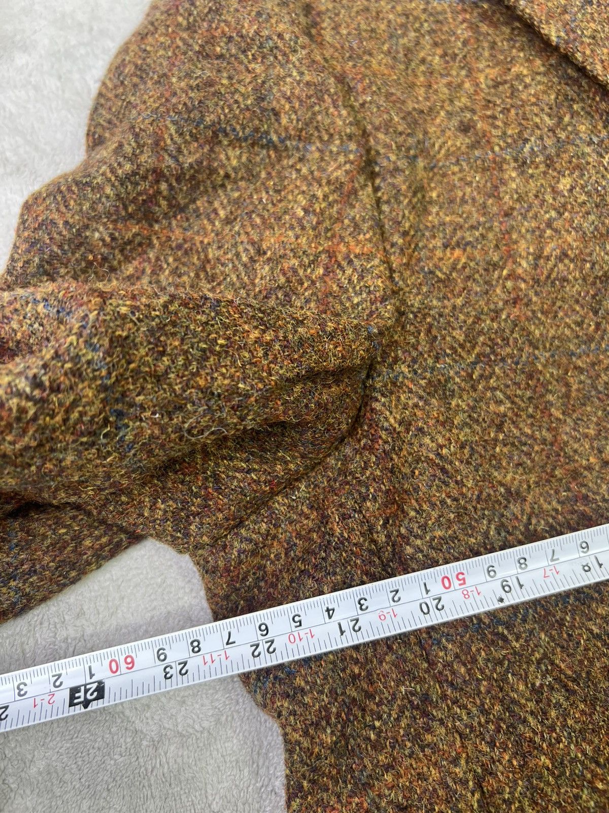 Harris Tweed Vintage Harris Tweed Brown Windowpane Wool Blazer Jacket Men Size 52R - 12 Thumbnail