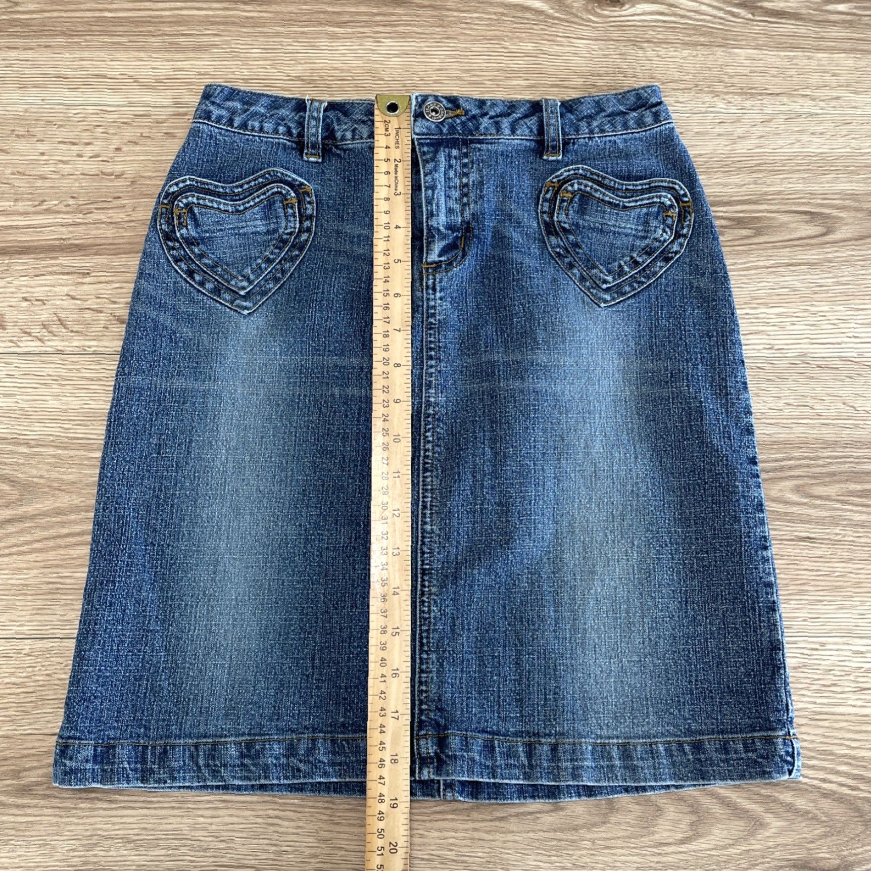 Denime VINTAGE Zana Di Denim Skirt Women Small A-Line Shorts Low Rise Blue Y2K Size 25" / US 0 / IT 36 - 5 Thumbnail