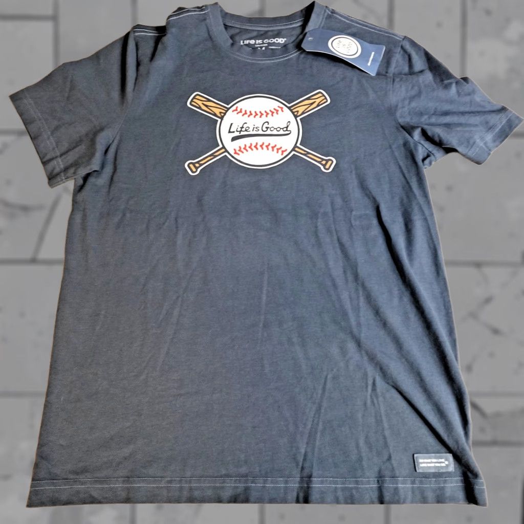 Life is Good Life is Good Mens Shirt Medium Blue America's Favorite Past Time Baseball NEW Shirt Mens Medium Blue Life is Good Crusher Tee JSX-Brand Size US M / EU 48-50 / 2 - 1 Thumbnail