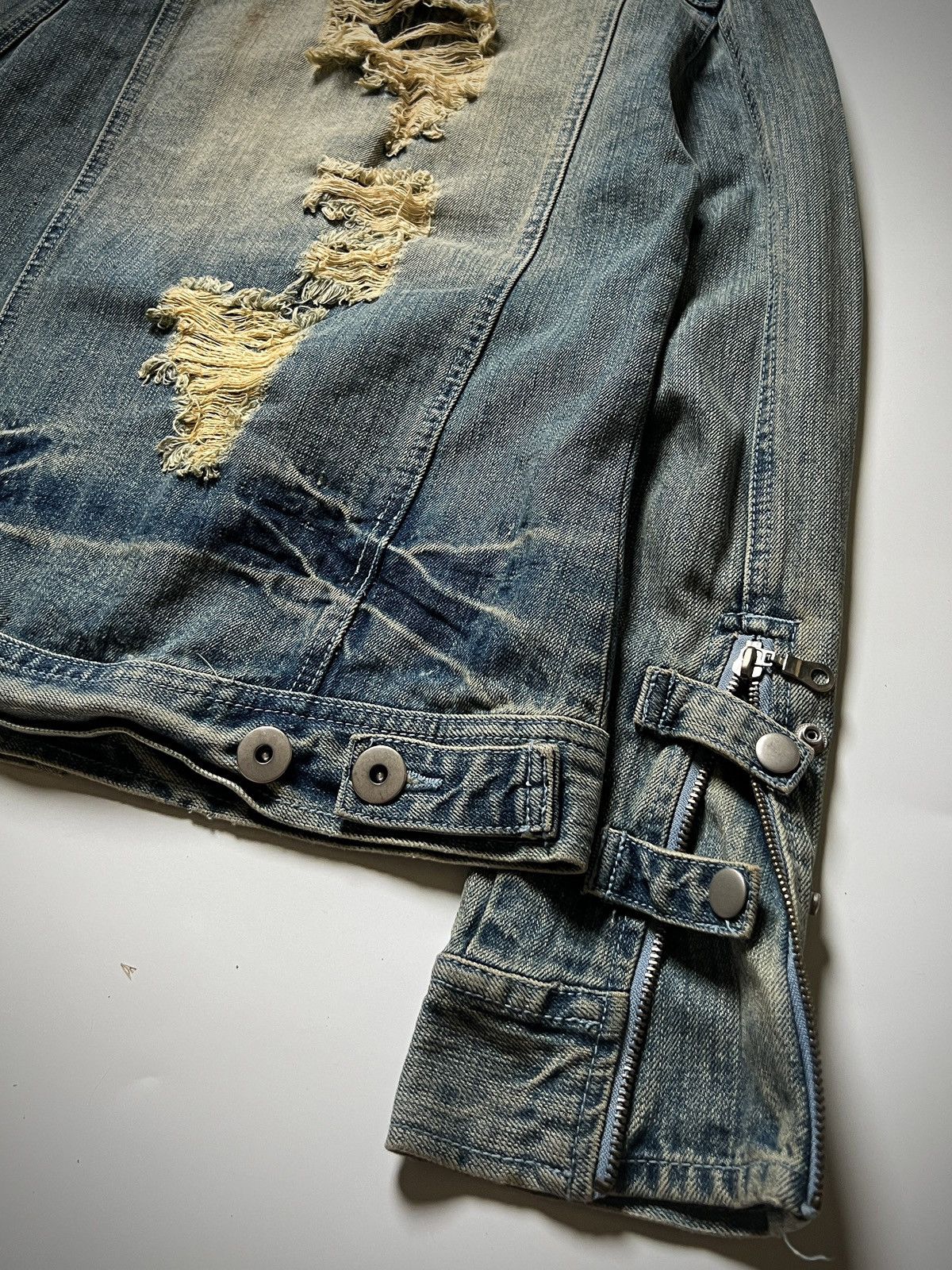 Japanese Brand GLAD NEWS Mudwash Distressed Studded Punk Archive Jacket Y2K Size US S / EU 44-46 / 1 - 11 Thumbnail