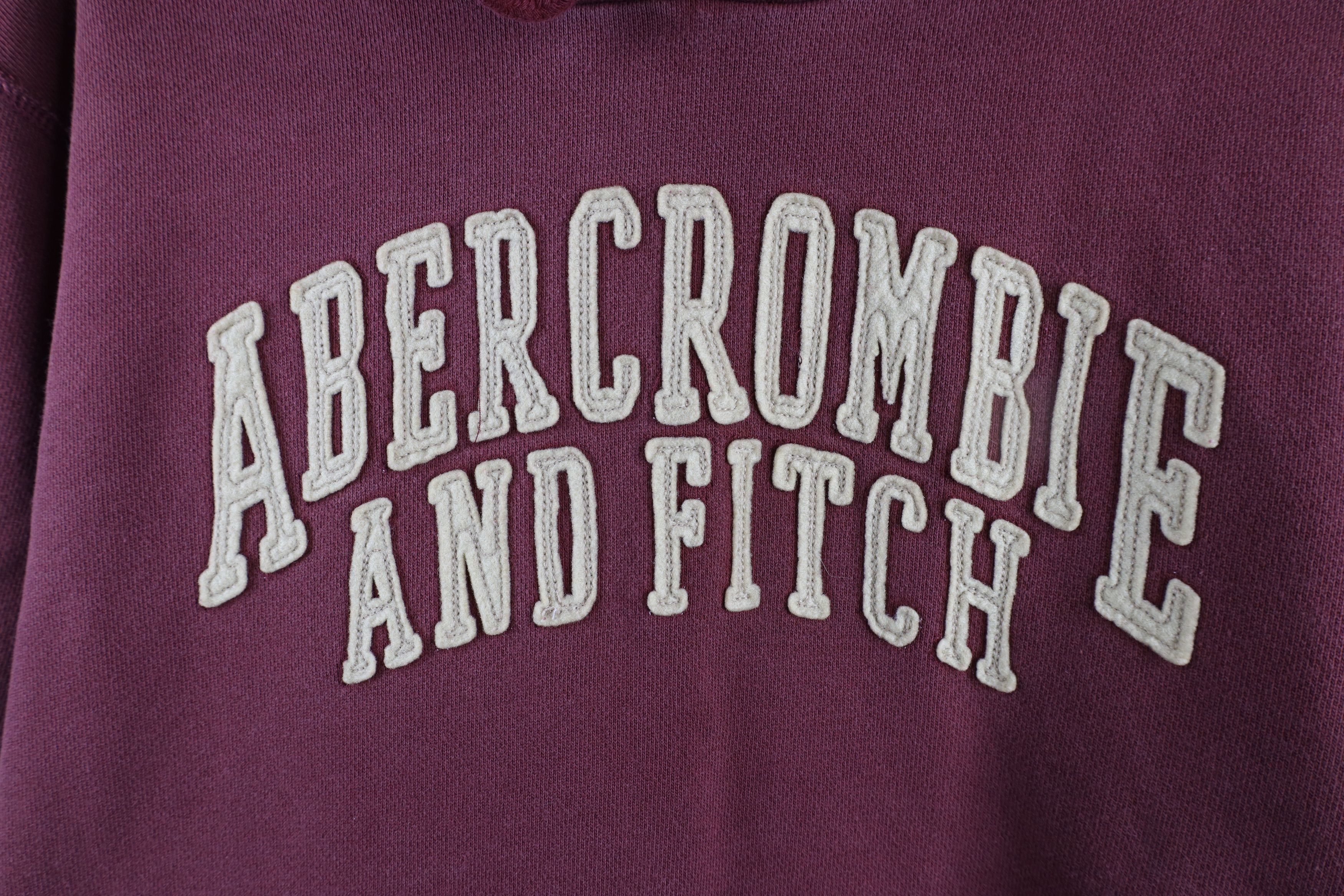 Abercrombie & Fitch × Vintage Vintage 90s Y2K Abercrombie & Fitch Spell Out Hoodie Red Size US L / EU 52-54 / 3 - 5 Thumbnail
