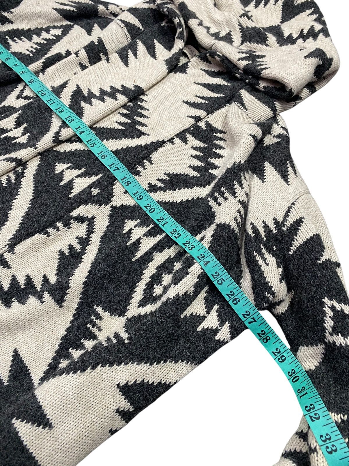 GOA Natural Vintage Goa navajo Tribal Knit Hooded Cardigan Size US XXL / EU 58 / 5 - 5 Thumbnail