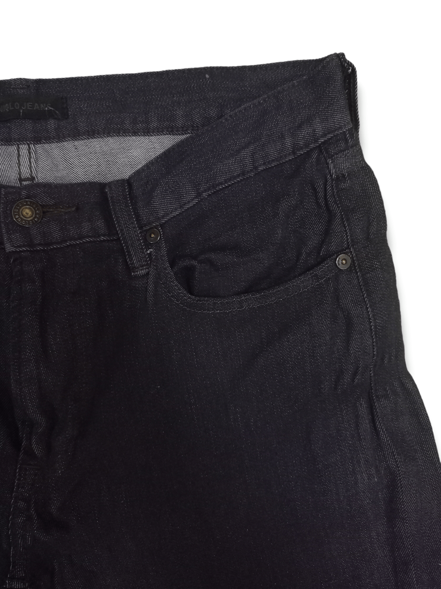 Japanese Brand × Uniqlo Vintage Japanese Uniqlo Black Pleated Denim Pants 31x32 Size US 31 - 7 Thumbnail
