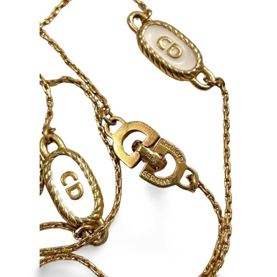 Dior Vintage Christian Dior skinny golden chain necklace Size ONE SIZE - 5 Thumbnail