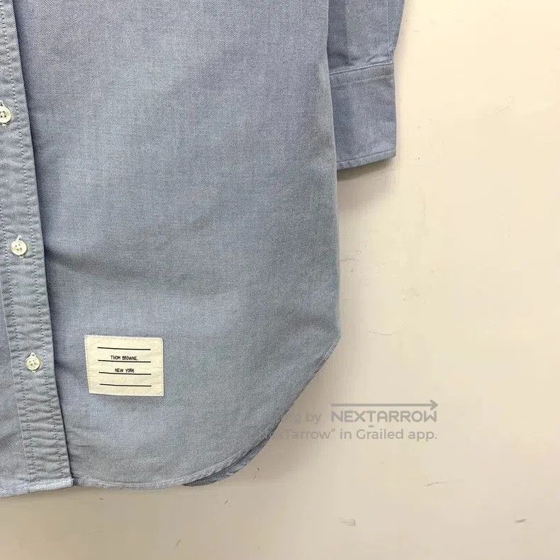 Thom Browne THOM BROWNE Light Blue Cotton Shirt. Size US XL / EU 56 / 4 - 4 Thumbnail