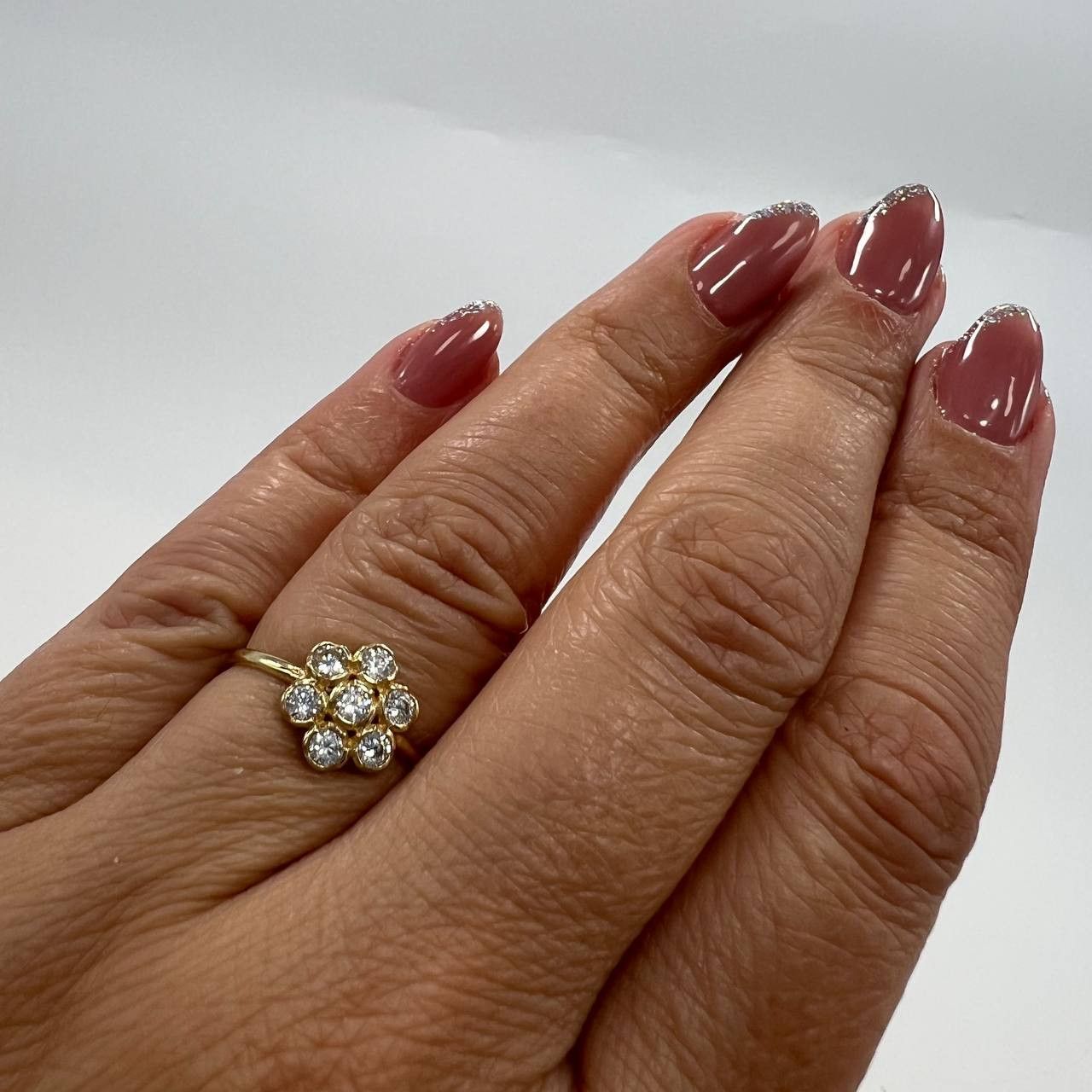 Other New 14K Solid Gold Ring 1.4g – Cluster Flower Design Size ONE SIZE - 6 Thumbnail