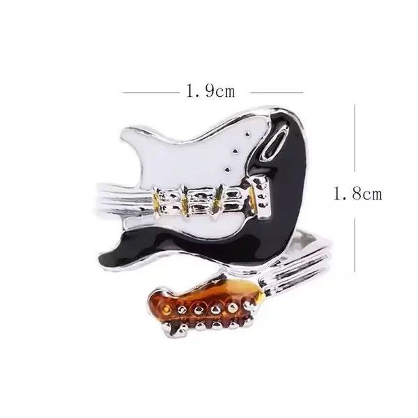 Jewelry × Vintage Adjustable punk guitar ring Size ONE SIZE - 3 Thumbnail