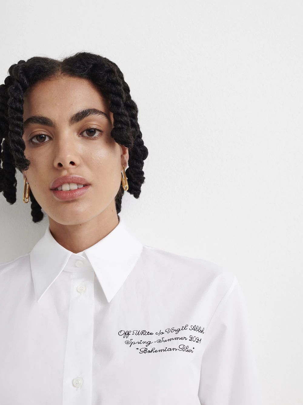 Off-White o1mle0824 Plisse Shirt Dress in White Size S / US 4 / IT 40 - 5 Thumbnail