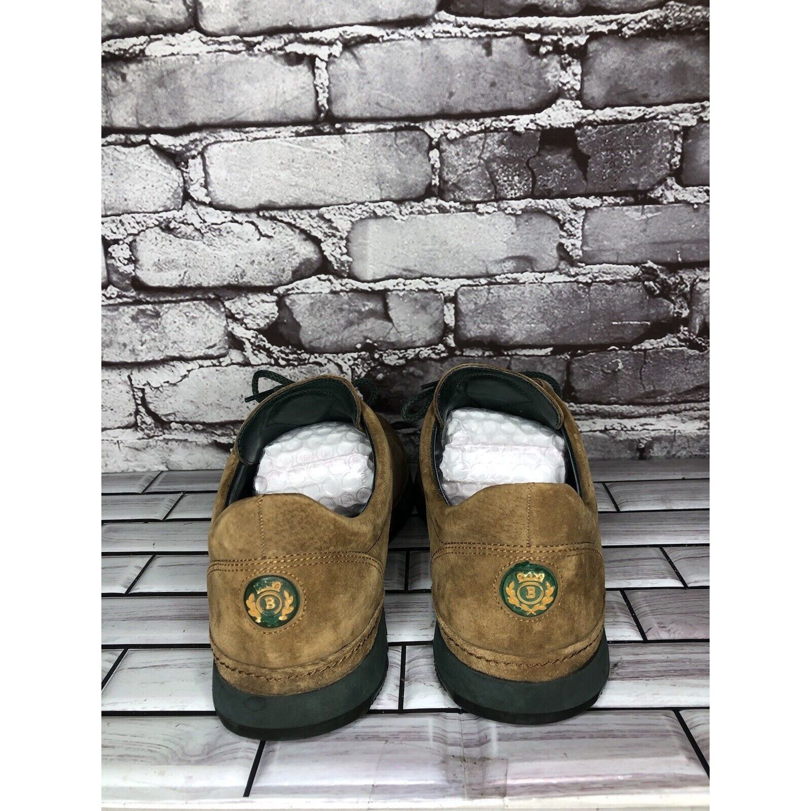 Bally Bally Suisse Brown Suede Comfort Lace Up Casual Green Shoes Size US 8 / EU 41 - 15 Thumbnail