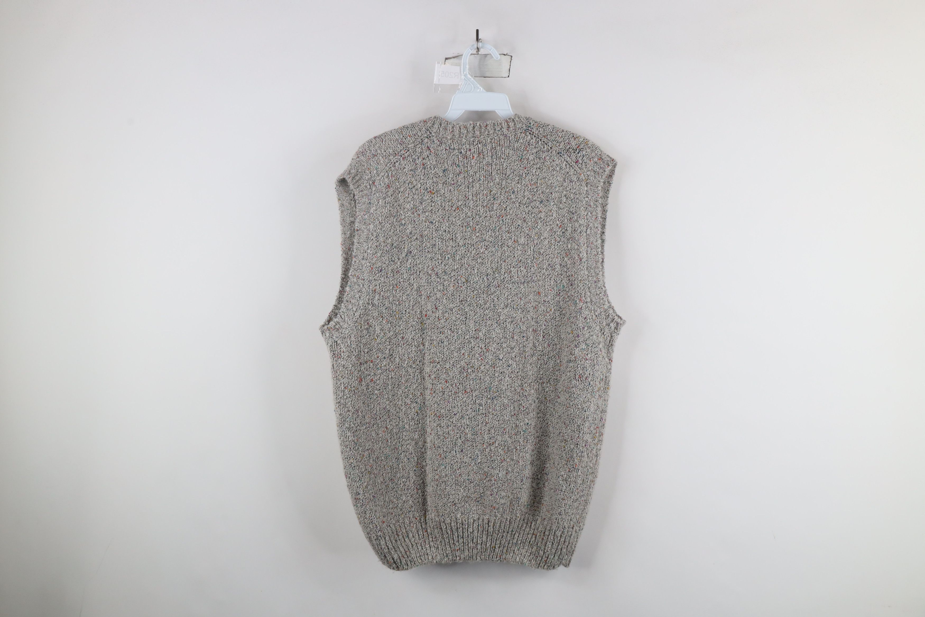 Vintage Vintage 70s Streetwear Knit Rainbow Fleck Sweater Vest Size US XL / EU 56 / 4 - 5 Thumbnail