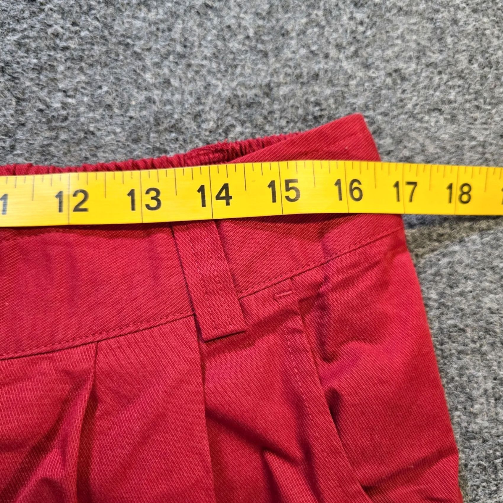 Vintage Halara Pants Women Large Red Mid Rise Casual Cotton Joggers Pockets Crop Tapered Inseam 25in Twist: High Rise? (adjusted by data) Size 36" / US 14 / IT 50 - 6 Thumbnail