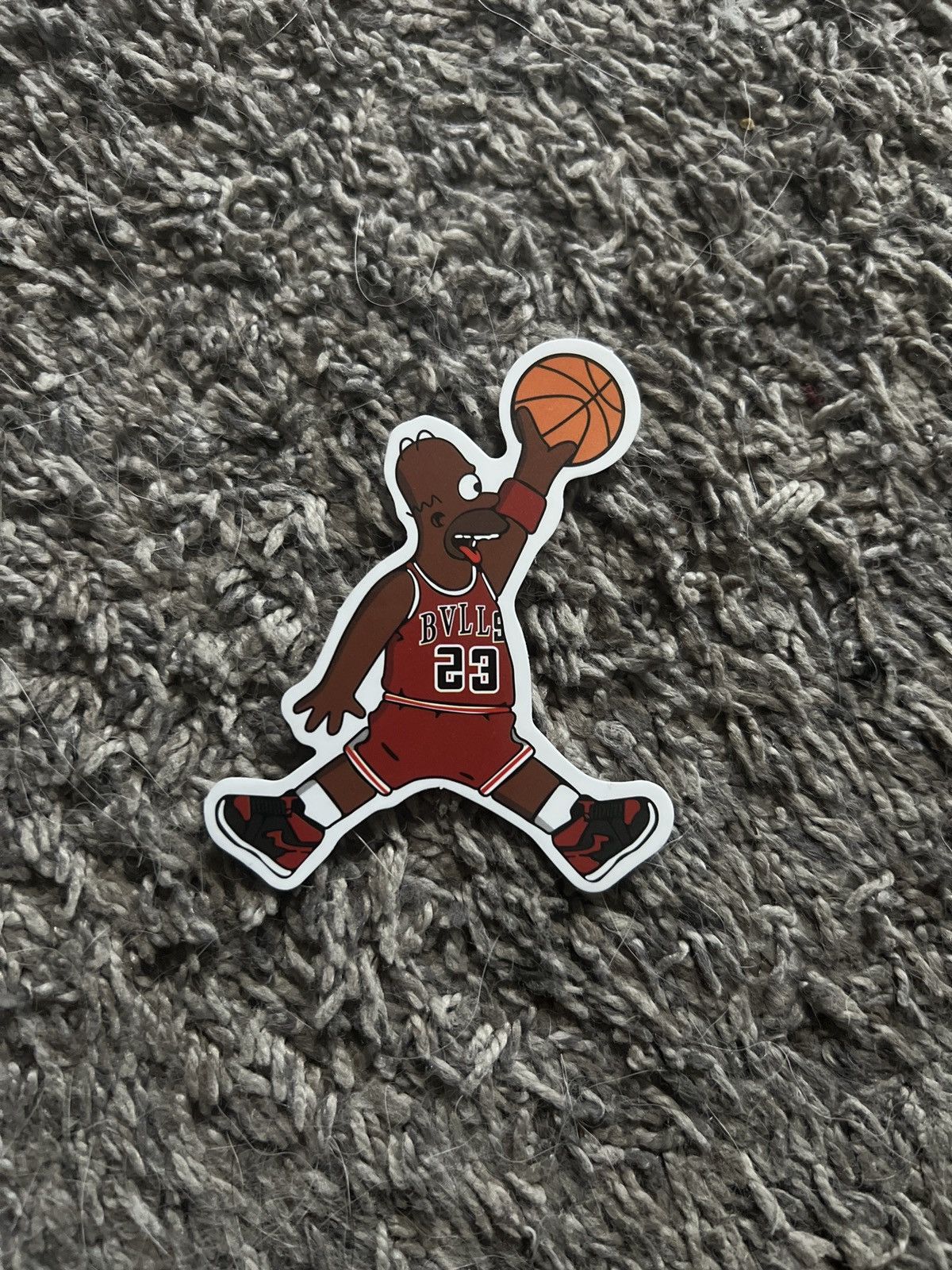 The Simpsons Homer Simpson Jumpman Sticker Size ONE SIZE - 1 Thumbnail