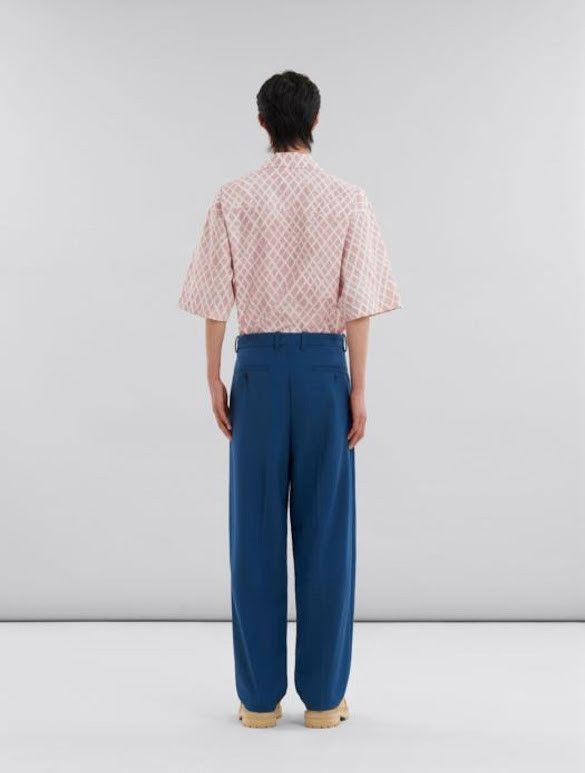 Marni o1w1db10326 Wool Trousers in Blue Size US 30 / EU 46 - 2 Thumbnail