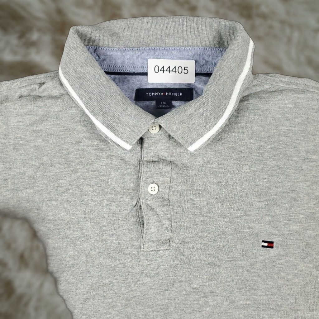 Tommy Hilfiger Tommy Hilfiger Polo Shirt Mens Large Gray Casual Short Sleeve Activewear Size US L / EU 52-54 / 3 - 1 Thumbnail