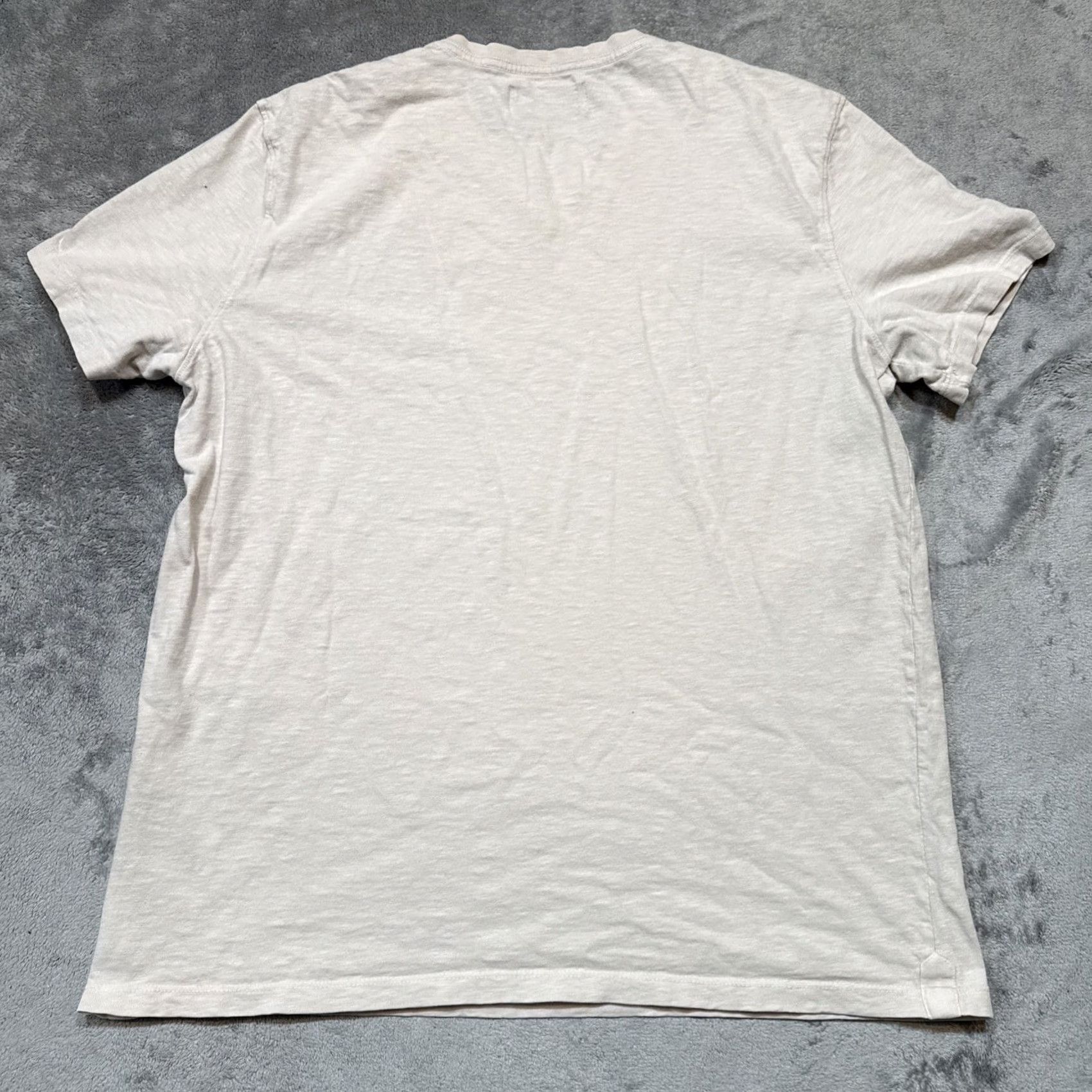 Vintage American Giant T Shirt Mens Large Beige Made USA Cotton Preppy Work V Neck Beige USA Short Sleeve Solid All Seasons Mens V-Neck T-Shirt Size US L / EU 52-54 / 3 - 6 Thumbnail