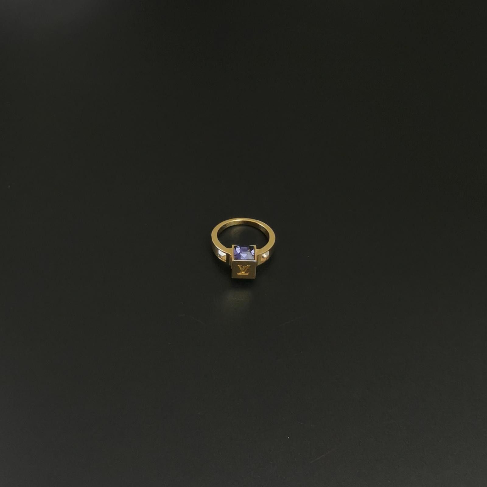 Louis Vuitton Louis Vuitton (LV) Gamble Crystal Letter Logo Ring Size 8 - Size ONE SIZE - 5 Thumbnail