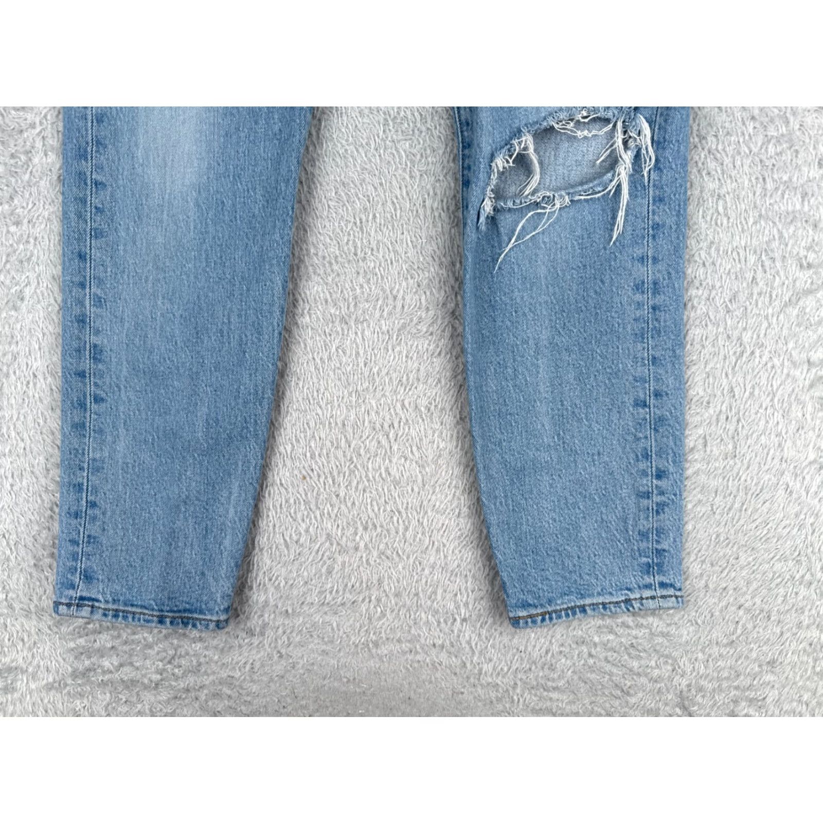 Levi's Levi's Jeans Womens 27 Blue Denim Wedgie Fit Regular Mid 26 Inseam Distressed Stretch 5-Pocket Cotton Button Zipper Denim Jeans Vintage Retro Size 27" / US 4 / IT 40 - 2 Thumbnail